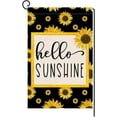 thumbnail image 1 of Summer Sunflower Garden Flag Hello Sunshine 12x18 Vertical Double Sided Spring Floral Holiday Outside Decorations Burlap Yard Flag BW339, 1 of 6