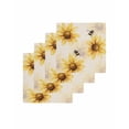 thumbnail image 1 of Summer Sunflower Kitchen Dish Towels for Drying Dishes Set of 4, Bee Beige Vintage Pastoral Plants Waffle Weave Microfiber Terry Hand Tea Bathroom Towels Quick Dry & Absorbent Towel 12x12, 1 of 7