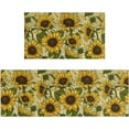 thumbnail image 1 of Summer Sunflower Kitchen Rugs Sets of 2, Sunflower Yellow Kitchen Rug Mat Washable Non-Slip Kitchen Sink Floor Mat Sunflower Kitchen Decor, 1 of 6