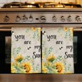 thumbnail image 1 of Summer Sunflower Kitchen Towels Set of 1, Vintage Floral Botanical Bee Country Absorbent Dish Towels for Kitchen, Microfiber Hand Towel, Quick Drying Tea Towel for Cleaning Decorative Dishcloths, 1 of 7
