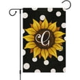 thumbnail image 1 of Summer Sunflower Monogram Garden Flag 12x18 Double Sided Burlap, Small Welcome Initial Letter G Family Last Name Yard House Flag Outdoor Polka Dots Decoration (ONLY FLAG), 1 of 6