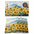 thumbnail image 1 of Summer Sunflower Placemats Set of 2, Watercolor Yellow Floral Plant Non-Slip Place Mats Washable Table Mats for Kitchen Dining Table Decorations Indoor/Outdoor, 1 of 9