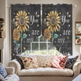thumbnail image 1 of Summer Sunflower Swag Curtain Valance for Windows, Yellow Flower Bee Window Treatments Short Swag Topper for Kitchen Windows Bathroom Bedroom, 28"x36", 1 of 8