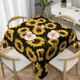 thumbnail image 1 of Summer Sunflower Tablecloth Square 54x54 Inch Ruitic Yellow Floral Vinyl Table Cloth Waterproof Fabric Farmhouse Sun Flower Tablecloths Decorative for Holiday Home Party Wedding Picnic, 1 of 6