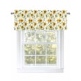 thumbnail image 1 of Summer Sunflower Valances for Windows, Rod Pocket Kitchen Valance Curtains - Soft & Washable Small Window Treatment for Living Room,&nbsp;Bathroom, Country Flower Leaf , 42x12 Inch, 1 Panel, 1 of 9