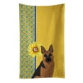 thumbnail image 1 of Summer Sunflowers Black and Tan German Shepherd Kitchen Towel, 1 of 5
