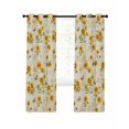 thumbnail image 1 of Summer Sunflowers Blackout Curtains, Light Blocking Print Window Curtains, Country Butterfly Botanical Floral Thermal Insulated Window Drapes for Living Room Kitchen Cafe 2 Panels, 55"W x 39"L, 1 of 9
