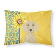 thumbnail image 1 of Summer Sunflowers Cream Dachshund Fabric Standard Pillowcase, 1 of 5