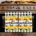 thumbnail image 1 of Summer Sunflowers Kitchen Towels Set of 1, Country Botanical Florals Black Plaid Absorbent Dish Towels for Kitchen, Microfiber Hand Towel, Quick Drying Tea Towel for Cleaning Decorative Dishcloths, 1 of 7