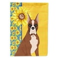 thumbnail image 1 of Summer Sunflowers Red Fawn Boxer Flag Garden Size, 1 of 5