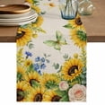 thumbnail image 1 of Summer Sunflowers Table Runner 72 Inches, Country Botanical Budding Flowers Bed Runner Dresser Scarves Tabletop for Indoor Outdoor Parties/Ceremony/Banquet, 18" x 72", 1 of 9