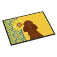 thumbnail image 1 of Summer Sunflowers Toy Red Poodle Indoor or Outdoor Mat 24x36 36 in x 24 in, 1 of 5