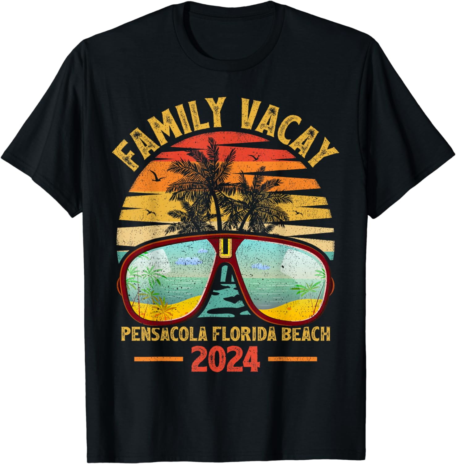 Summer Sunglass Family Vacation 2024 Florida Pensacola Beach TShirt
