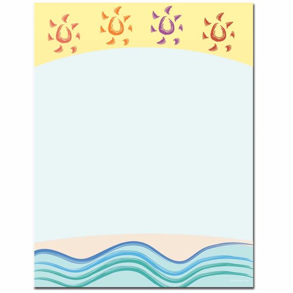 Summer Suns Letterhead Printer Paper, 80 Sheet Pack