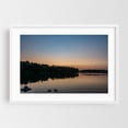thumbnail image 1 of Summer Sunset on Lake Marburg - Hanover Pennsylvania Photography Sunset Lake Nature Scenic Water Silhouette White Framed Wall Art Print 16 x 24 inches, 1 of 3