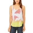 thumbnail image 1 of Summer Sunset Palm Tree Ombre Juniors Flowy Side Slit Tank Top Multi SM, 1 of 2