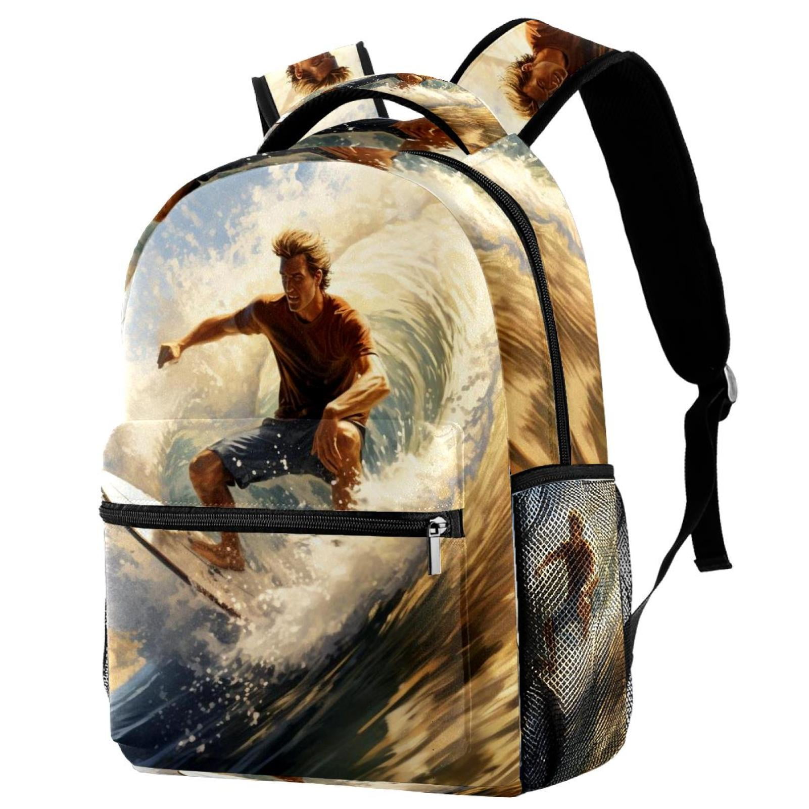 Summer Surfing Lightweight Backpacks Roomy Interior, Casual Backpack in