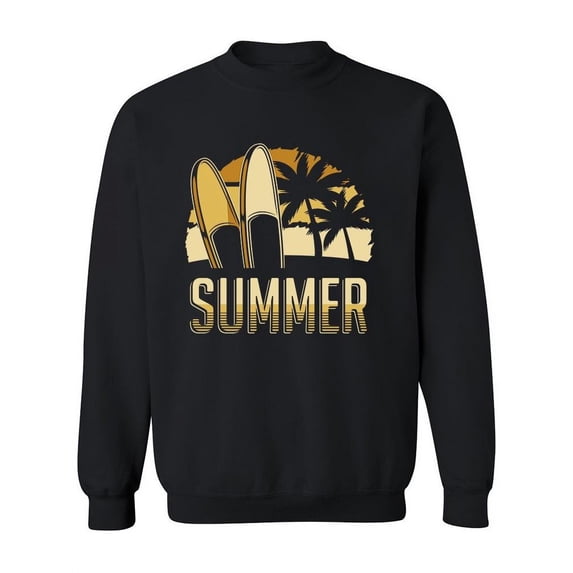 Summer Surfing Palms Sweatshirt Women -Image by Shutterstock, Female 3X-Large