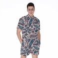 thumbnail image 1 of Summer Surfing Pattern Short Sleeve Men'S Rompers Casual Summer Jumpsuits Outfit, 1 of 4