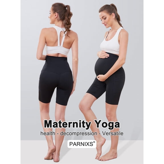 Summer Sweatpants, High Waist Maternity Yoga Pants Shorts, Stretchy Comfortable and Breathable,, High Waisted Cycling Pants, M