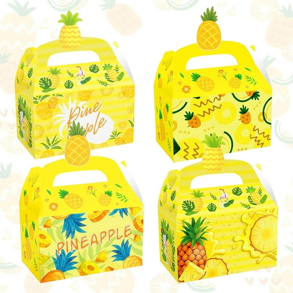 Summer Sweet Carnival Party Box Set of 12 - Tropical Resort Style Design Summer Pineapple Theme Party Box Set