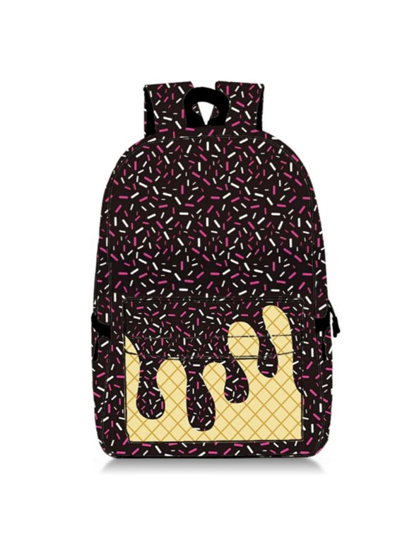 Summer Sweetheart Ice Cream Backpack, large-capacity waterproof travel backpack, adjustable, cute and playful commuting travel backpack