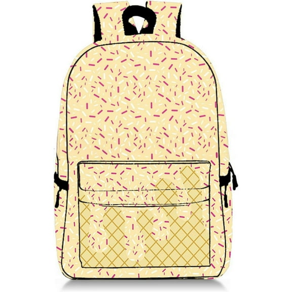 Summer Sweetheart Ice Cream Backpack, large-capacity waterproof travel backpack, adjustable, cute and playful commuting travel backpack