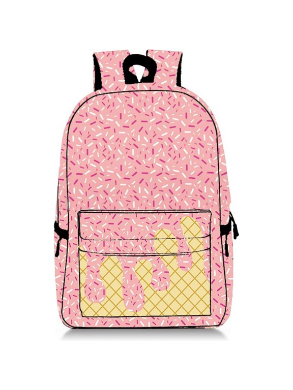 Summer Sweetheart Ice Cream Backpack, large-capacity waterproof travel backpack, adjustable, cute and playful commuting travel backpack