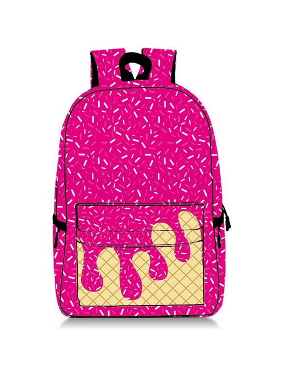 Summer Sweetheart Ice Cream Backpack, large-capacity waterproof travel backpack, adjustable, cute and playful commuting travel backpack