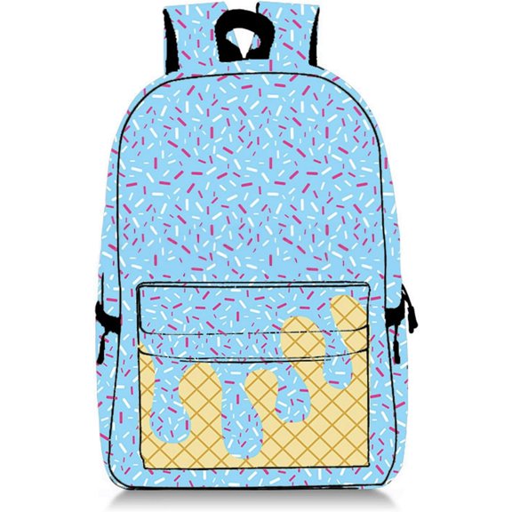 Summer Sweetheart Ice Cream Backpack, large-capacity waterproof travel backpack, adjustable, cute and playful commuting travel backpack
