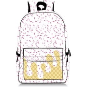 Summer Sweetheart Ice Cream Backpack, large-capacity waterproof travel backpack, adjustable, cute and playful commuting travel backpack