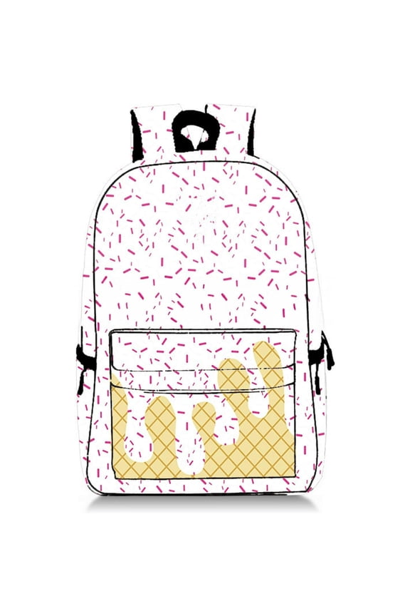 Ice Cream Backpack, large-capacity waterproof travel backpack, adjustable, cute and playful commuting travel backpack