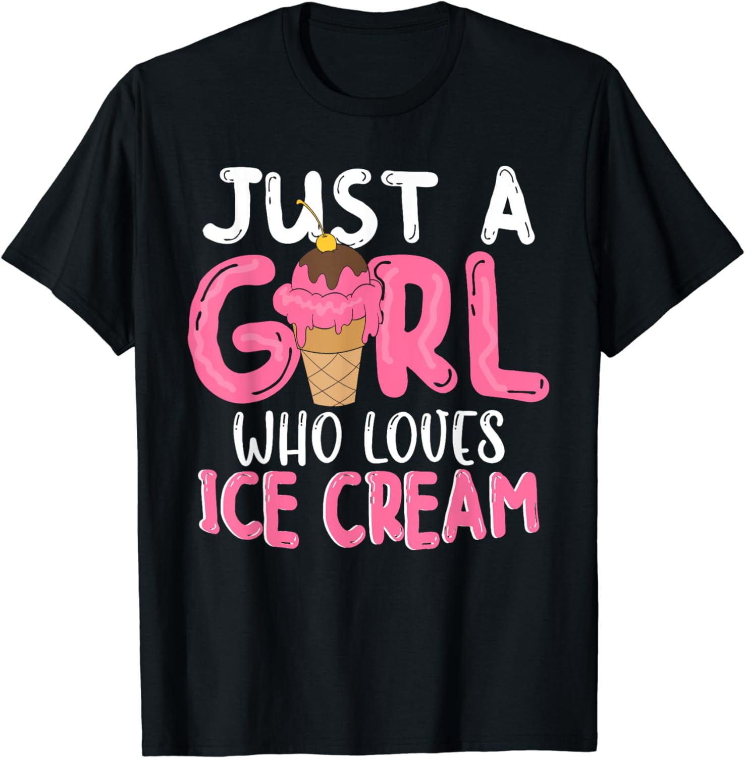 Girls Logo Tee, Ice Cream on Lilac