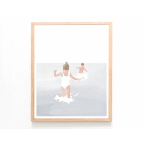 Summer Swim Beach Poster, Poster Only