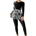thumbnail image 1 of Summer Swim Suits,Womens Burkini Swimsuits 2 Piece Muslim Modest Swimwear Islamic Full Body Swimming Top Pants Long Sleeve Rash Guard, 1 of 8