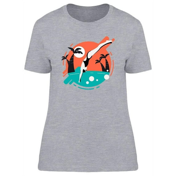 Summer Swimming Beach T-Shirt Women -Image by Shutterstock, Female Small