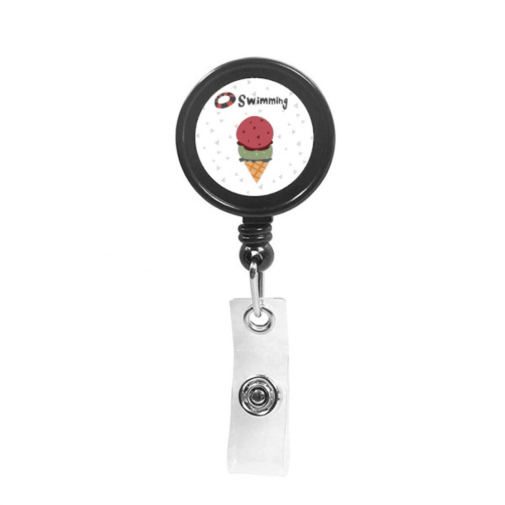 Summer Swimng  Sweet Ice  Retractable Keychain Badge Holder ID Badge