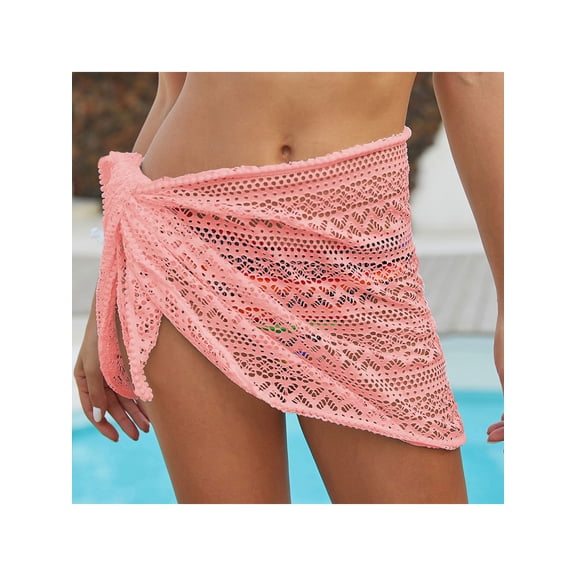 Summer Swimsuit Bikini Cover Up Beach Wrap Short Lace Skirt Sarong for Holiday Honeymoon