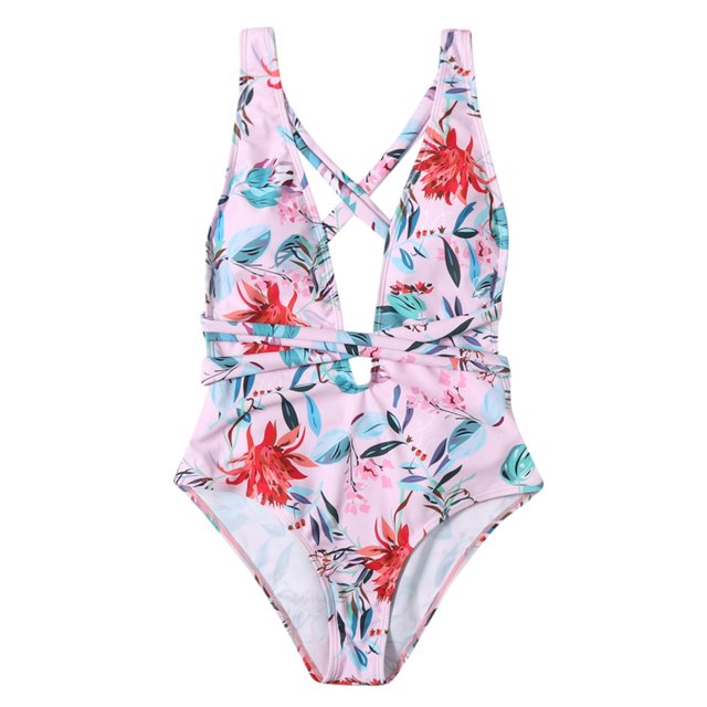 Summer Swimsuit Female One-piece Bikini Concise Swimsuit - Walmart.com