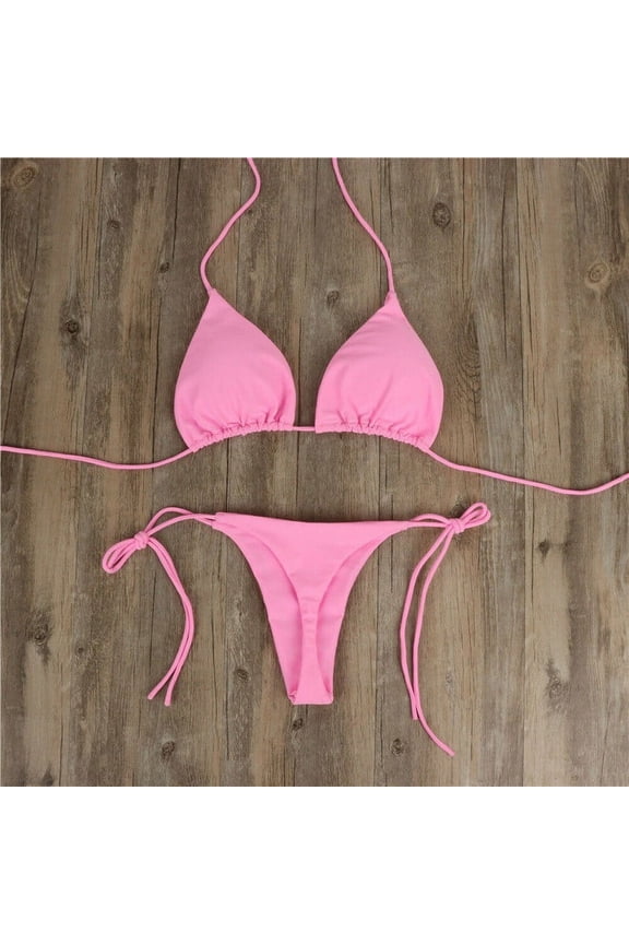 Summer Swimsuit Women Sexy Bikini Set Push-up Padded Bra Thong Two Pieces Swimwear Beachwear Bathing Suit Female Sexy Swimsuits