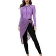 thumbnail image 1 of Summer Swimsuits for Women 2026,3 Piece Swimsuit Long Sleeve Rash Guard Women Full Coverage Athletic Surfing Bathing Suit with Sarong Wrap Swing Pants, 1 of 5