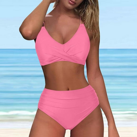 Summer Swimwear Two Piece Tankini Summer Swimsuits for Women 2026 Womens Swimwear Tummy Control Bathing Suits for Women Tummy Control High Rise Swimsuits for Women Plus Size
