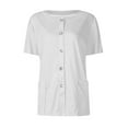 thumbnail image 1 of Summer T-Shirts for Women, Spring Transitional Cardigan Women Office Chic Lightweight Work Jacket Stand-Up Collar Wrinkle-Resistant Travel Compact Fold Women's 5Xl Casual White 3Xl, 1 of 4