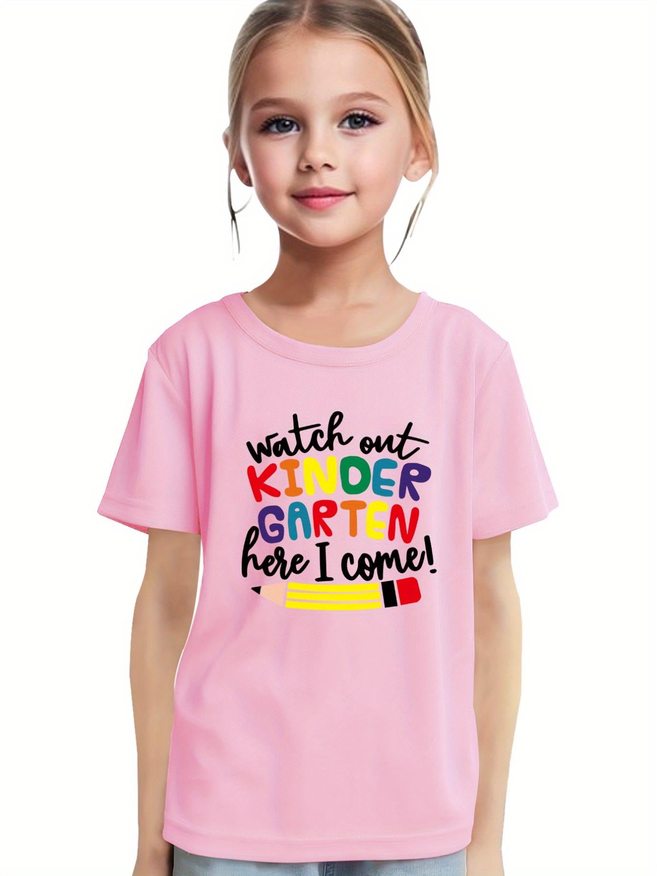 [Summer T-shirt for kids]-WATCH OUT KINDERGARTEN & Cartoon Pencil ...