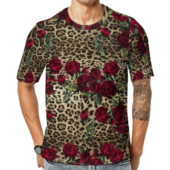 Summer TShirt Retro Leopard TShirts Jungle Animal Print Aesthetic Harajuku Tee Shirt For Men ShortSleeved Plus Size Tops