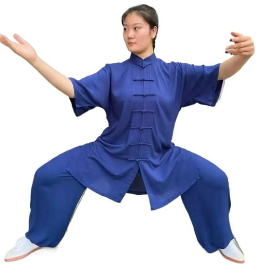 Summer Tai Chi Uniform Cotton Wushu Kung Fu Clothing Martial Arts Wing Chun Suit Breathable Clothes