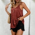 thumbnail image 1 of Summer Tank Top for Women Plus Size Scoop Neck Spaghetti Double Strap Pleated Shaping Camisole Casual Solid Crewneck Racerback Loose Comfy Sleeveless Shirts, 1 of 6