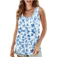thumbnail image 1 of Summer Tank Top for Women Plus Size Tank Top Boho Floral Loose Camisole Casual Flowy Tops Scoop Neck Blouses, 1 of 7