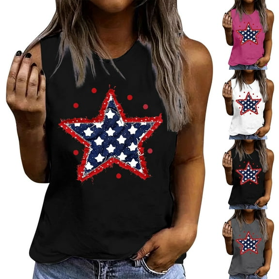 Summer Tank Top for Women Women Crew Neck Tank Tops Double Lined Sleeveless Basic Summer Beach Tshirts Loose Fit