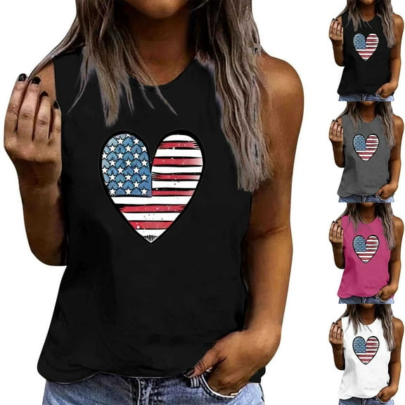 Summer Tank Top for Women Womens Crew Neck Knit Tank Tops Sleeveless Lightweight Summer Basic Tee Shirts Relaxed